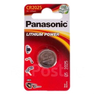 Батарейка литиевая Panasonic CR2025 (1 шт.) - фото 34447