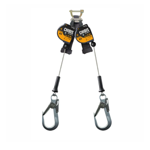 Средство защиты втягивающего типа CHIBIS Двойной Карабин 60 мм 90284 - фото 44617