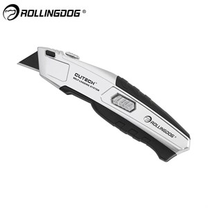 Выдвижной универсальный строительный нож Rollingdog лезвие 19 мм 50086 - фото 45058