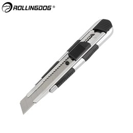 Выдвижной универсальный строительный нож ROLLINGDOG лезвие 18 мм, серия Professional 50087