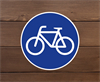 Наклейка виниловая "Знак 4.4.1. Велосипедная дорожка" - фото 37814